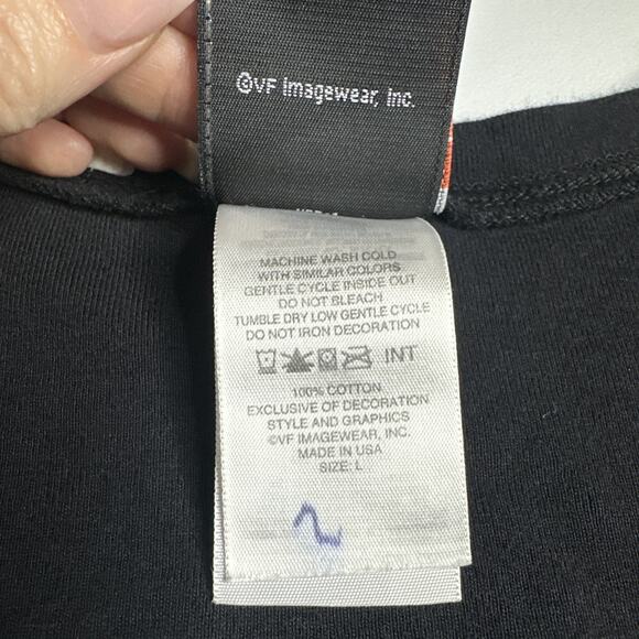 Harley Davidson Bling Tee L Black Las Vegas Rhinestone Logo USA Y2K Biker Babe - Picture 7 of 9